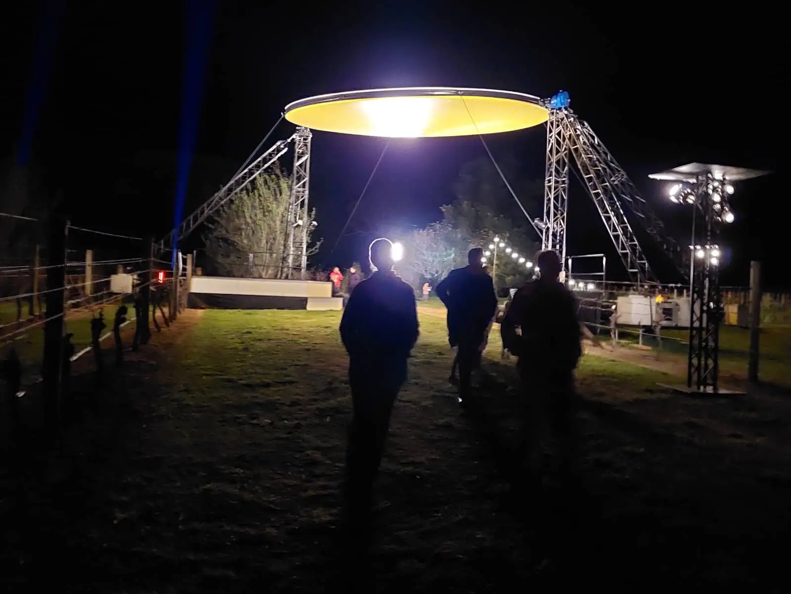 Walk of Wonders Rotating Disc at night